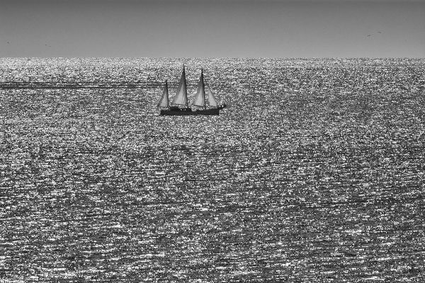 Canada-Quebec-LAnse-Pleureuse Sailboat on Gulf of St Lawrence
